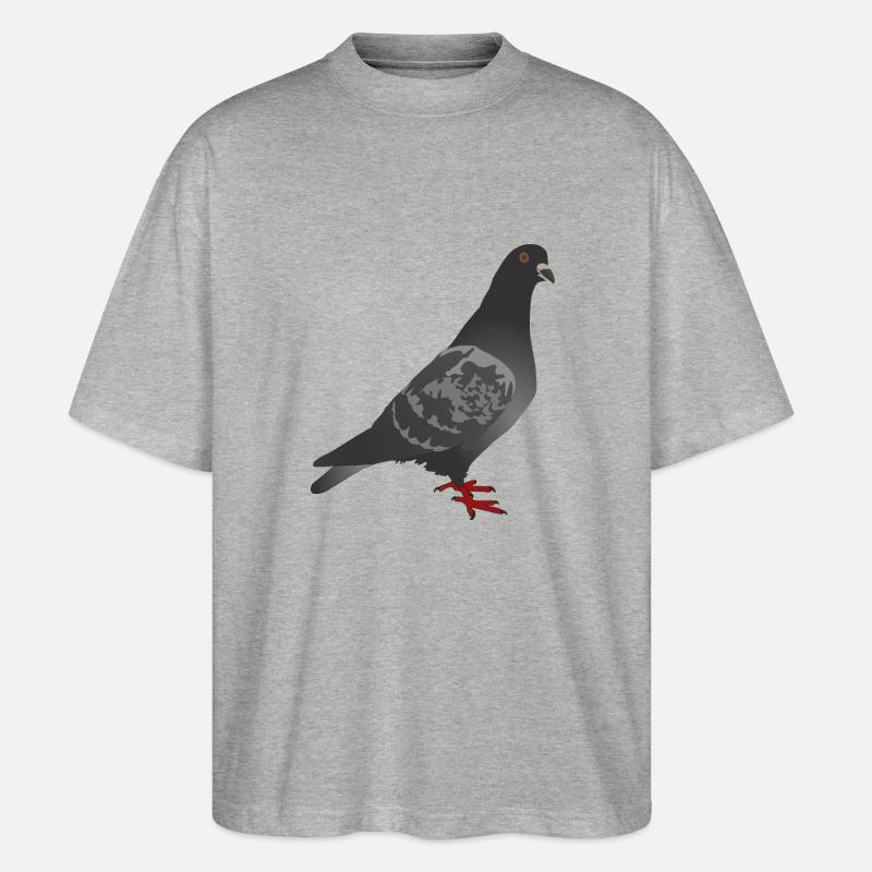 Taube - Stanley/Stella Oversized Unisex Bio T-Shirt Blaster 2.0 - Grau meliert