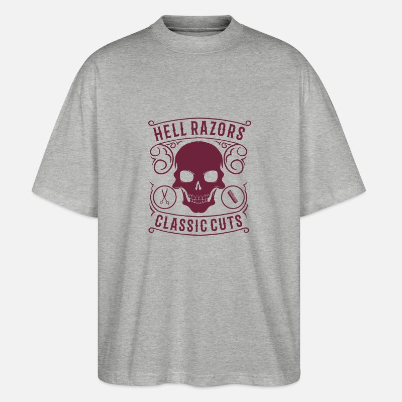 HellRazors - Stanley/Stella Oversized Unisex Bio T-Shirt Blaster 2.0 - Grau meliert