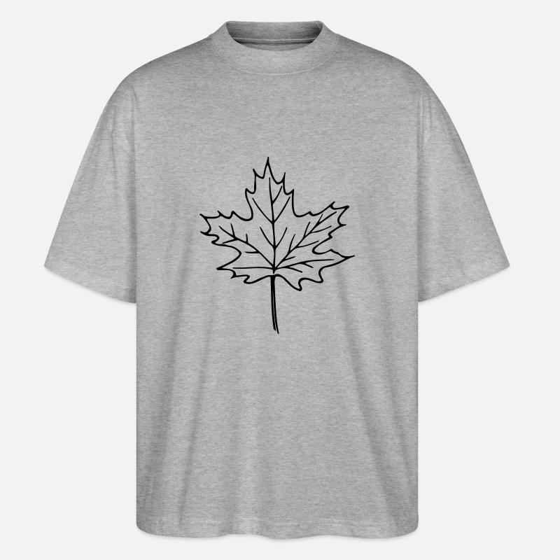 leaf_1 - Stanley/Stella Oversized Unisex Bio T-Shirt Blaster 2.0 - Grau meliert