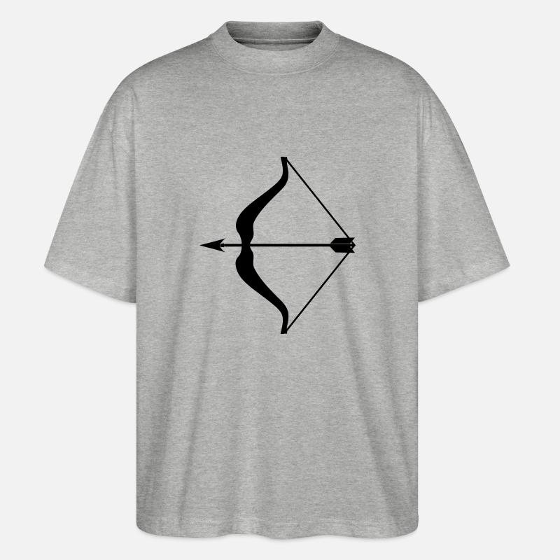 Pfeil und Bogen - Stanley/Stella Oversized Unisex Bio T-Shirt Blaster 2.0 - Grau meliert