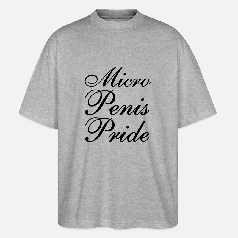 Micro Penis Pride - Stanley/Stella Oversized Unisex Bio T-Shirt Blaster 2.0 - Grau meliert