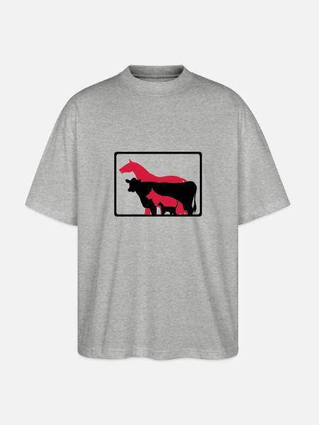 karriere_tierarzt - Stanley/Stella Oversized Unisex Bio T-Shirt Blaster 2.0 - Grau meliert