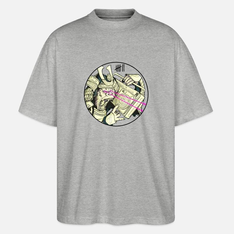 7 Vêtements - Gorilla Samurai - T-shirt bio Blaster 2.0 coupe oversize Stanley/Stella Unisexe - gris chiné