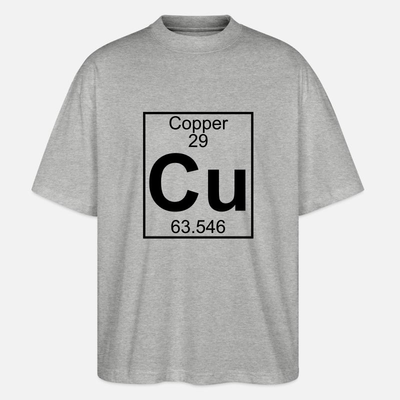 Element 29 - Cu (copper) - Full - T-shirt bio Blaster 2.0 coupe oversize Stanley/Stella Unisexe - gris chiné