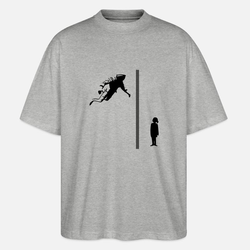 Interstellar_Murph - Stanley/Stella Oversized Unisex Bio T-Shirt Blaster 2.0 - Grau meliert