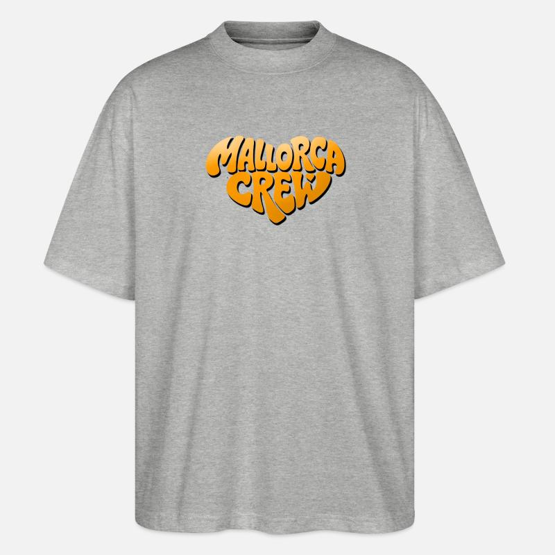 Mallorca Crew Bubble Logo - Stanley/Stella Oversized Unisex Bio T-Shirt Blaster 2.0 - Grau meliert