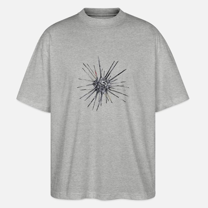space Seestern - Stanley/Stella Oversized Unisex Bio T-Shirt Blaster 2.0 - Grau meliert