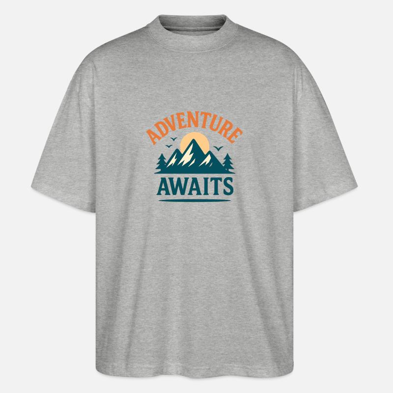 Adventure Awaits – Explore More - T-shirt bio Blaster 2.0 coupe oversize Stanley/Stella Unisexe - gris chiné