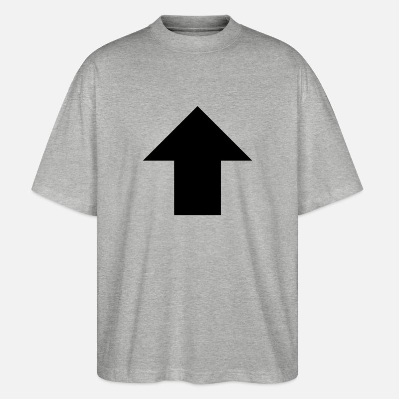 arrow full up - Stanley/Stella Oversized Unisex Bio T-Shirt Blaster 2.0 - Grau meliert