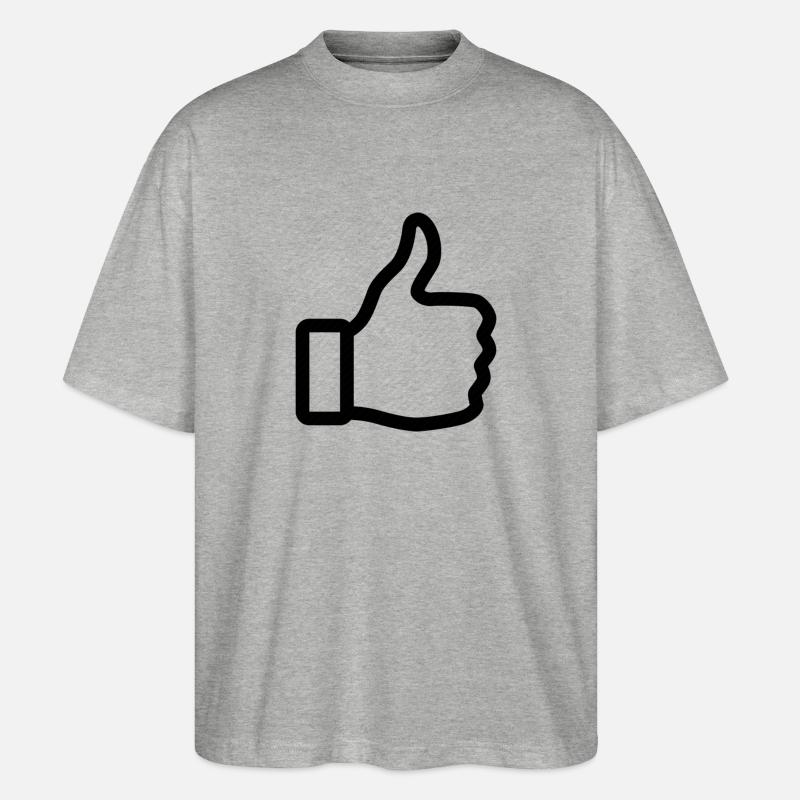 Thumbs up - Stanley/Stella Oversized Unisex Bio T-Shirt Blaster 2.0 - Grau meliert