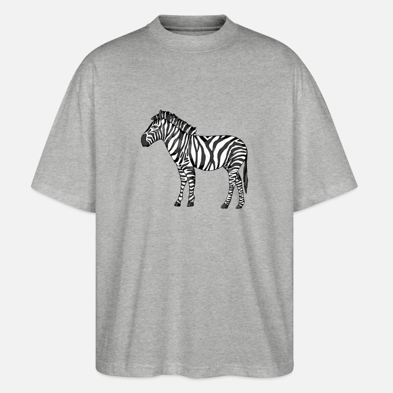 Zebra - Stanley/Stella Oversized Unisex Bio T-Shirt Blaster 2.0 - Grau meliert