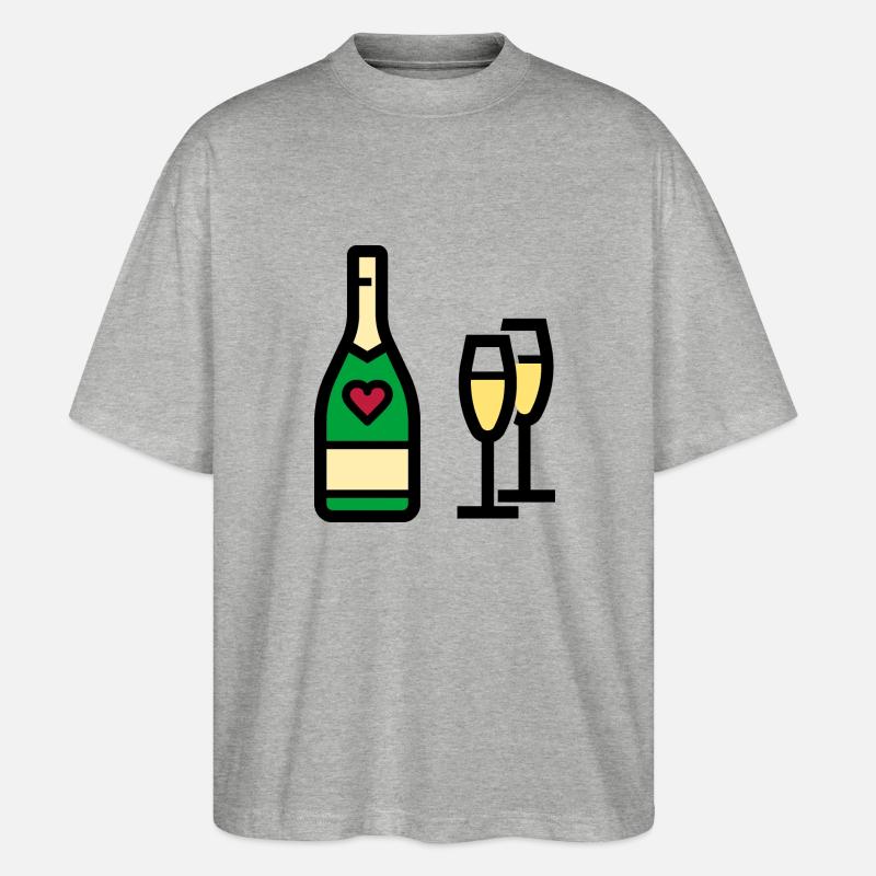 ou mousseux pour la Saint-Valentin - T-shirt bio Blaster 2.0 coupe oversize Stanley/Stella Unisexe - gris chiné