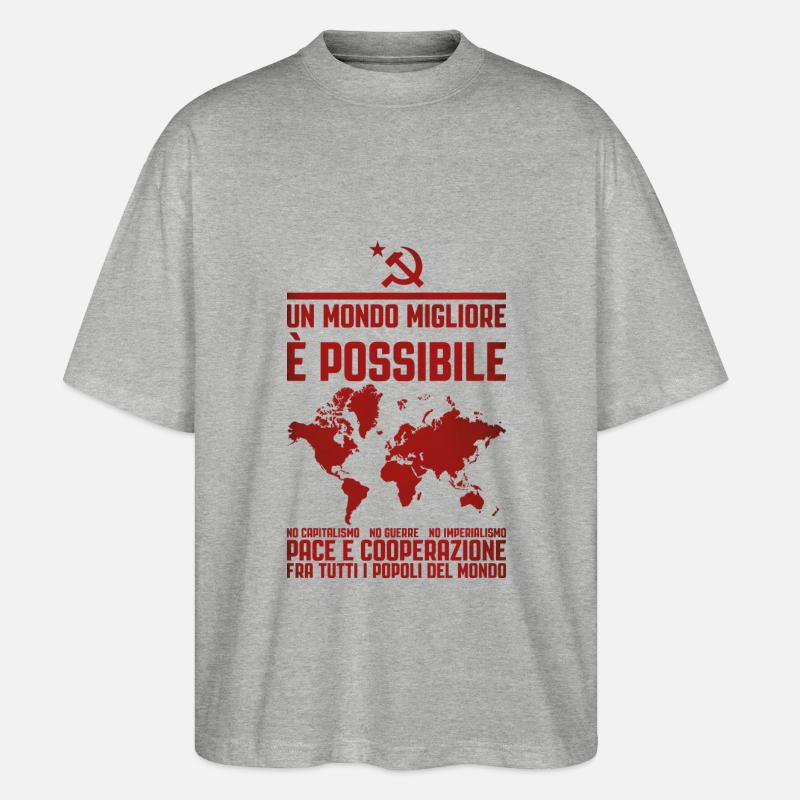 Eine bessere Welt 2 - Stanley/Stella Oversized Unisex Bio T-Shirt Blaster 2.0 - Grau meliert