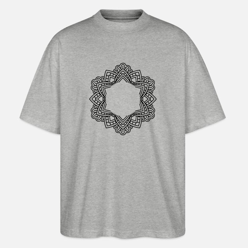 Mandala - Stanley/Stella Oversized Unisex Bio T-Shirt Blaster 2.0 - Grau meliert
