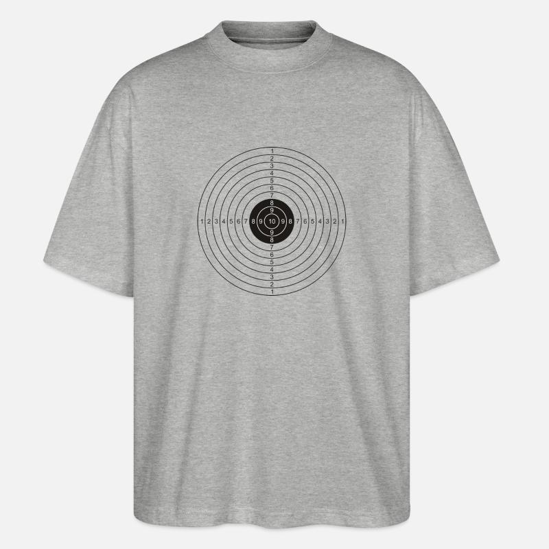 Zielscheibe - Stanley/Stella Oversized Unisex Bio T-Shirt Blaster 2.0 - Grau meliert