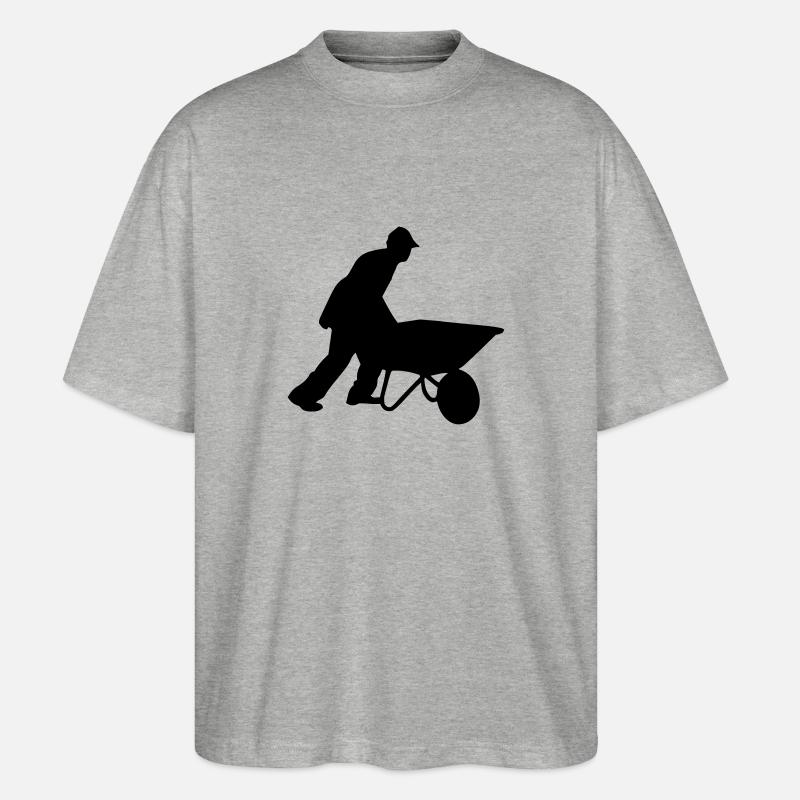 Constructeurs - T-shirt bio Blaster 2.0 coupe oversize Stanley/Stella Unisexe - gris chiné