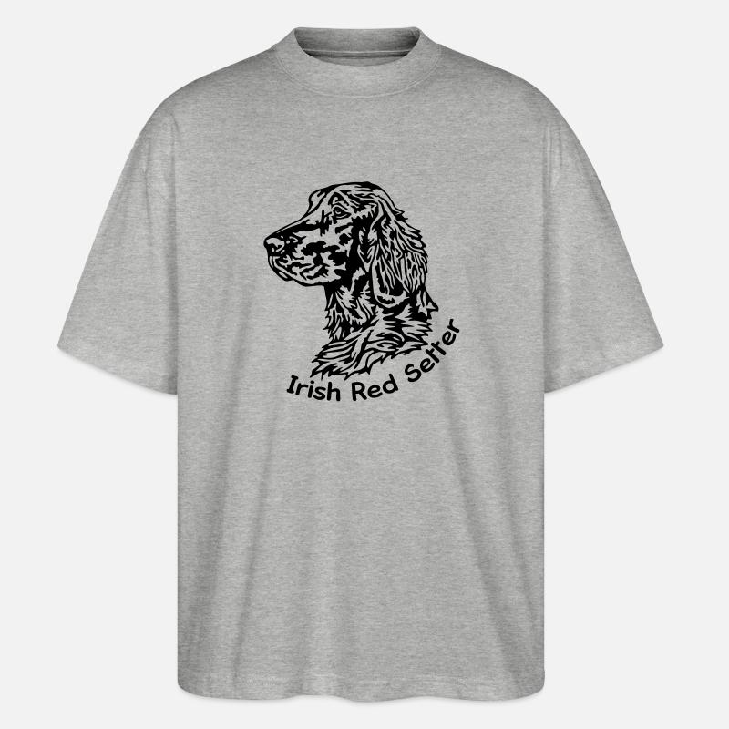 277 irish Red Setter - Stanley/Stella Oversized Unisex Bio T-Shirt Blaster 2.0 - Grau meliert