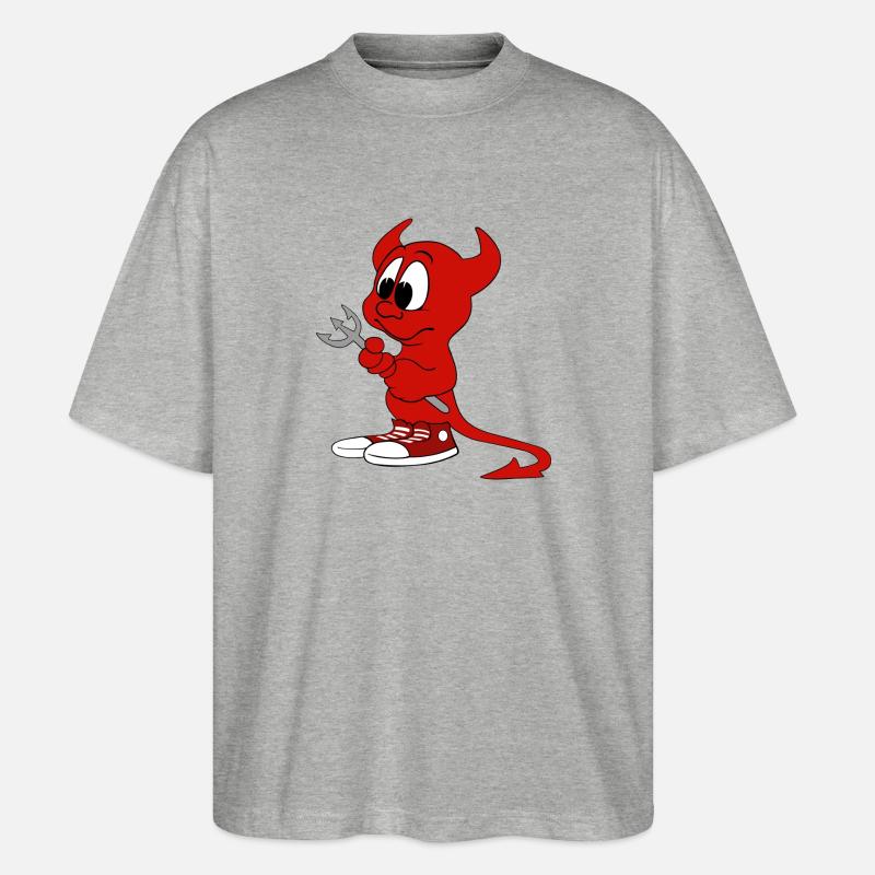 devil - T-shirt bio Blaster 2.0 coupe oversize Stanley/Stella Unisexe - gris chiné