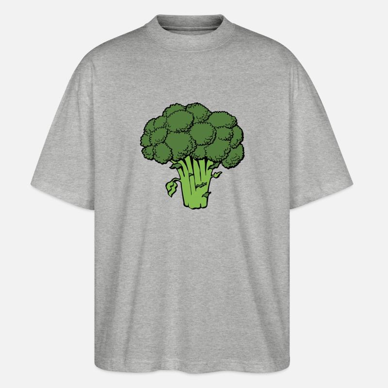 broccoli brocoli veggie gemuese vegetables1 - T-shirt bio Blaster 2.0 coupe oversize Stanley/Stella Unisexe - gris chiné