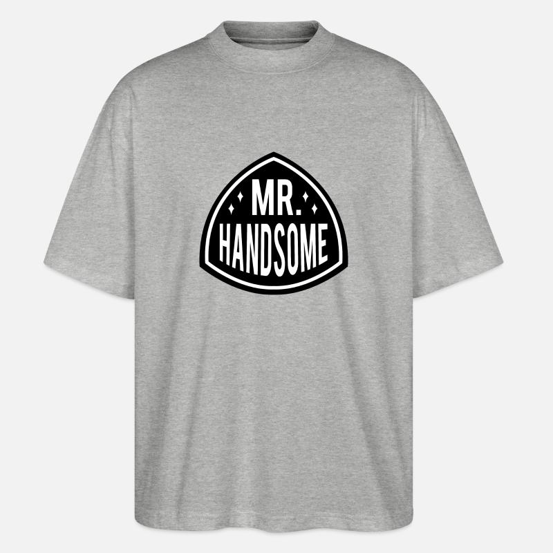 MR HANDSOME - Stanley/Stella Oversized Unisex Bio T-Shirt Blaster 2.0 - Grau meliert