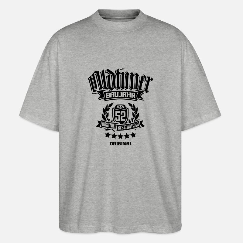 Oldtimer Baujahr 1952 - Stanley/Stella Oversized Unisex Bio T-Shirt Blaster 2.0 - Grau meliert