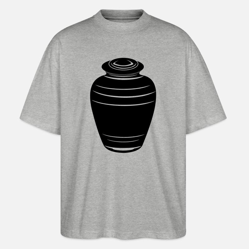 Urnenasche - Stanley/Stella Oversized Unisex Bio T-Shirt Blaster 2.0 - Grau meliert
