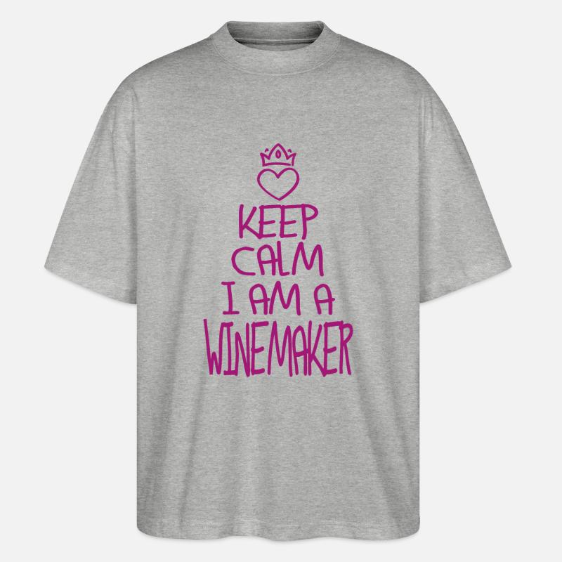 Best Winemaker ever Winemaker Gift - Stanley/Stella Oversized Unisex Organic T-shirt Blaster 2.0 - heather grey