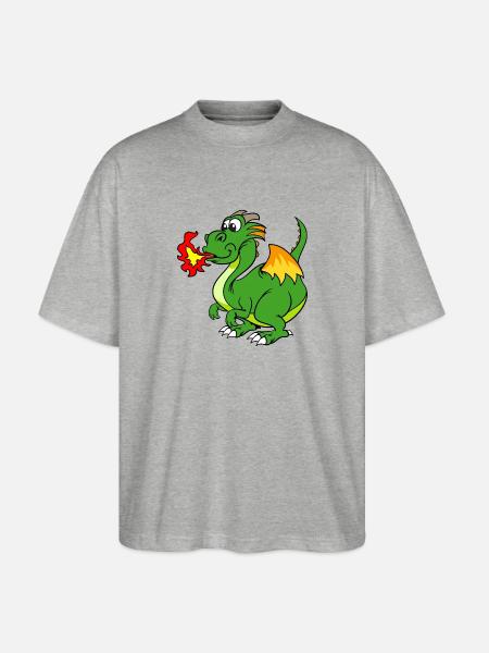 dragon - Stanley/Stella Oversized Unisex Organic T-shirt Blaster 2.0 - heather grey