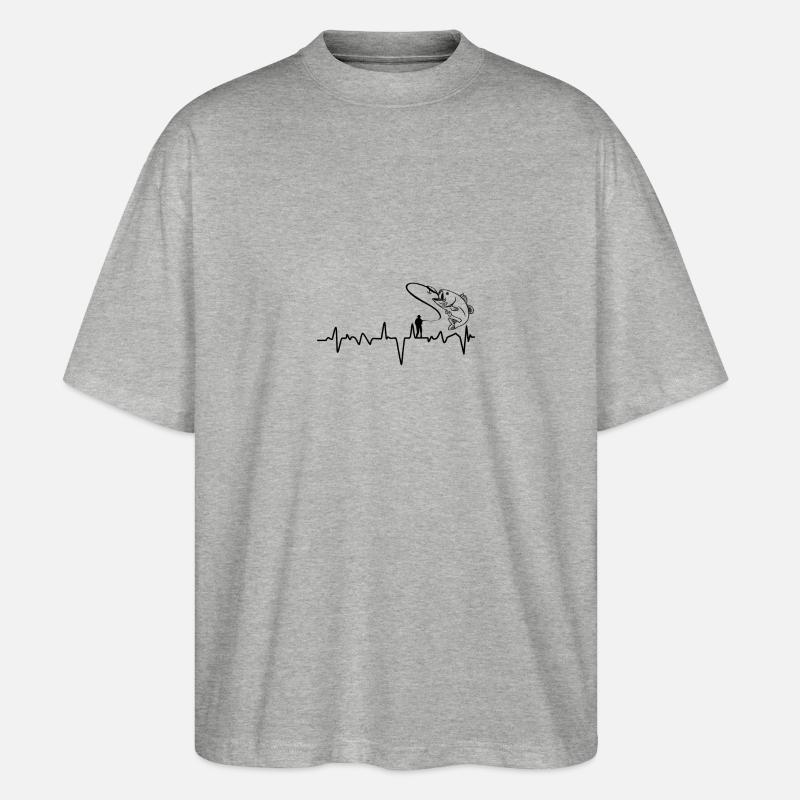 Fishing Evolution Fish - Stanley/Stella Oversized Unisex Bio T-Shirt Blaster 2.0 - Grau meliert