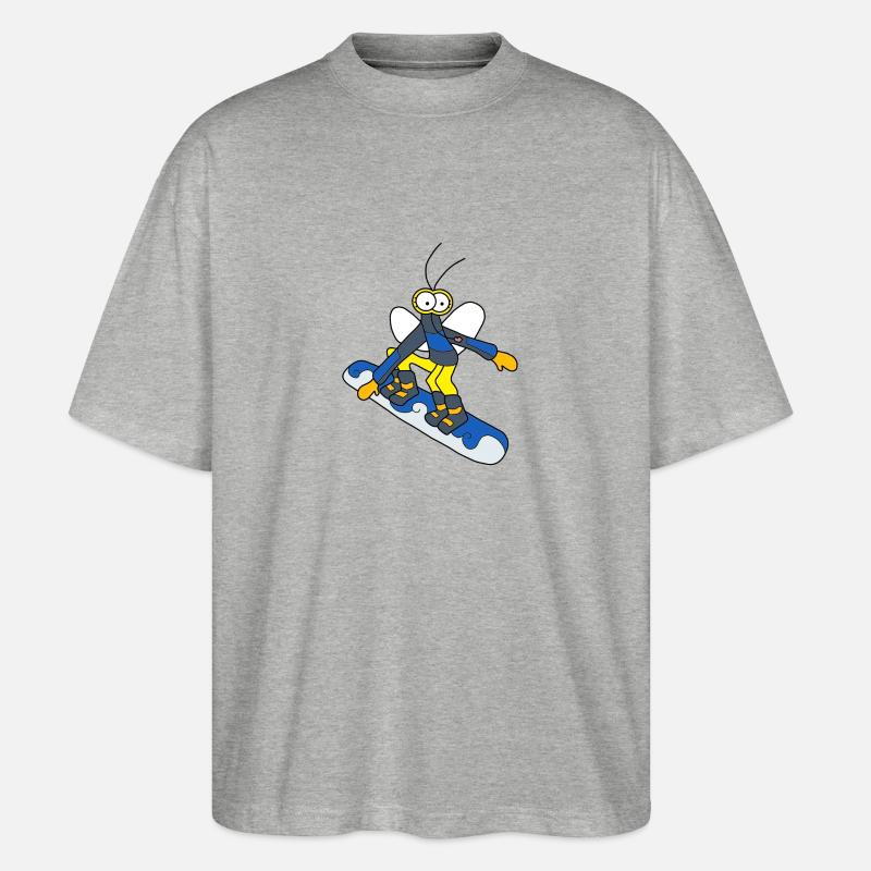 Đến Wana Snowboarding - Junge - Stanley/Stella Oversized Unisex Bio T-Shirt Blaster 2.0 - Grau meliert