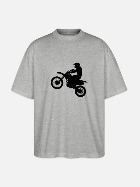 Motorcross - Stanley/Stella Oversized Unisex Organic T-shirt Blaster 2.0 - heather grey