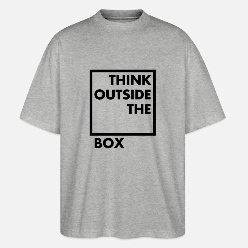 Think outside the box - Stanley/Stella Oversized Unisex Bio T-Shirt Blaster 2.0 - Grau meliert