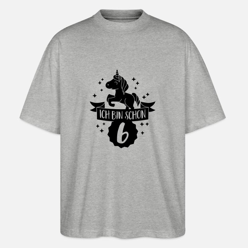 I'm already 6 - Stanley/Stella Oversized Unisex Organic T-shirt Blaster 2.0 - heather grey