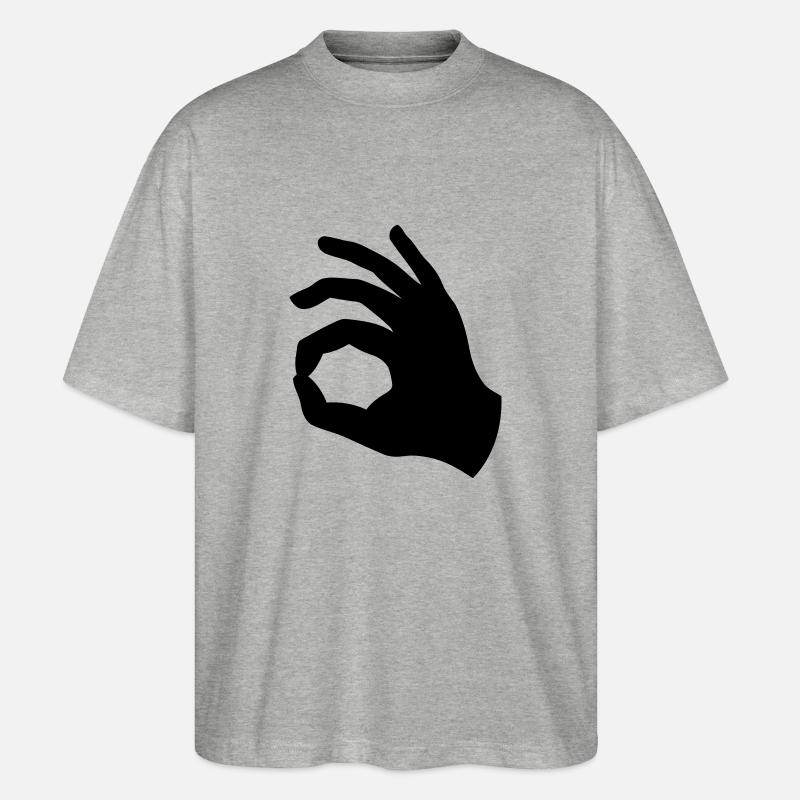 Rein Geschaut - Schwarz - Stanley/Stella Oversized Unisex Bio T-Shirt Blaster 2.0 - Grau meliert