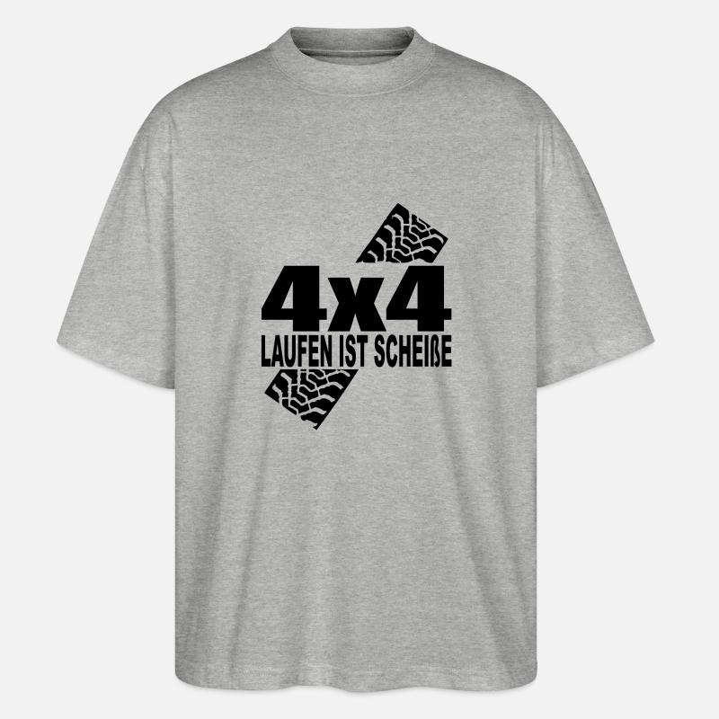 4x4 - Stanley/Stella Oversized Unisex Bio T-Shirt Blaster 2.0 - Grau meliert