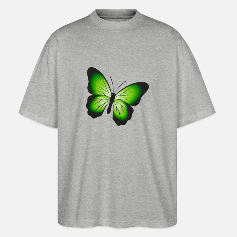 Ein schöner Schmetterling - Stanley/Stella Oversized Unisex Bio T-Shirt Blaster 2.0 - Grau meliert