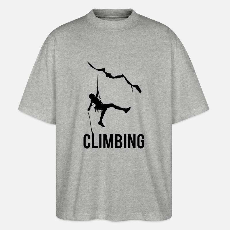 Climbing - Stanley/Stella Oversized Unisex Bio T-Shirt Blaster 2.0 - Grau meliert