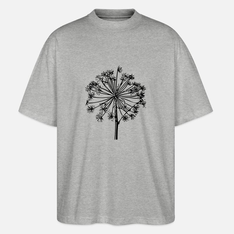 Pusteblume - Stanley/Stella Oversized Unisex Bio T-Shirt Blaster 2.0 - Grau meliert