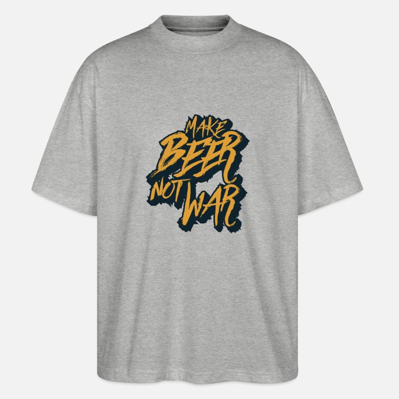 Gutes Bier - Stanley/Stella Oversized Unisex Bio T-Shirt Blaster 2.0 - Grau meliert