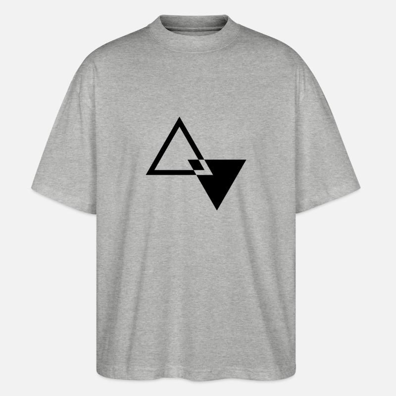 MODERN TRIANGLE SHAPE - Stanley/Stella Oversized Unisex Bio T-Shirt Blaster 2.0 - Grau meliert