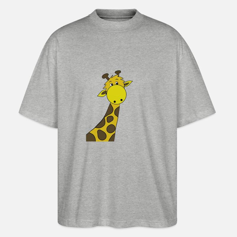 Giraffe - Stanley/Stella Oversized Unisex Bio T-Shirt Blaster 2.0 - Grau meliert