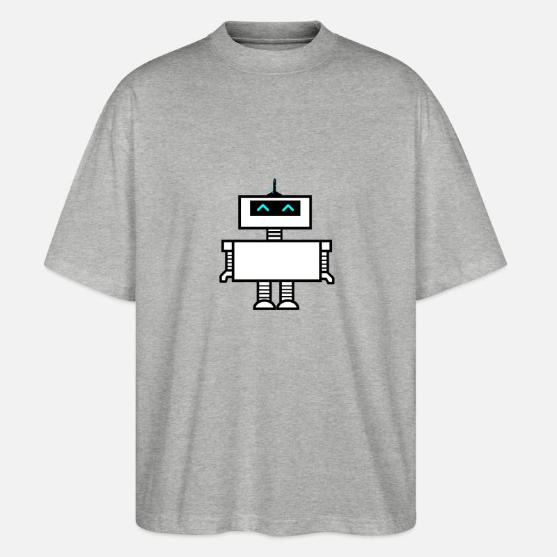 Robo Buddy - Stanley/Stella Oversized Unisex Bio T-Shirt Blaster 2.0 - Grau meliert