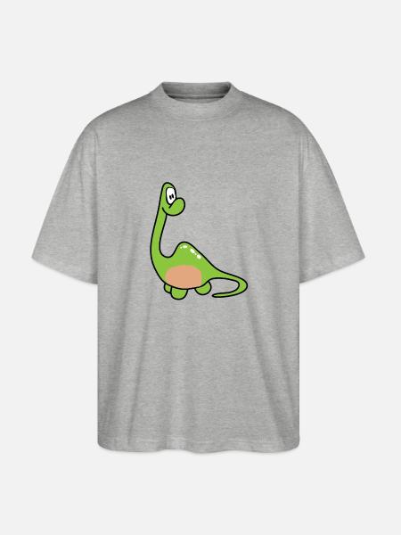 Dinosaur Kids Dino - Stanley/Stella Oversized Unisex Organic T-shirt Blaster 2.0 - heather grey