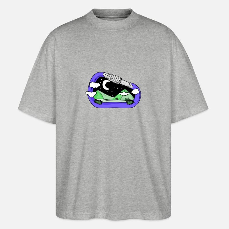 Berg Berge - Stanley/Stella Oversized Unisex Bio T-Shirt Blaster 2.0 - Grau meliert