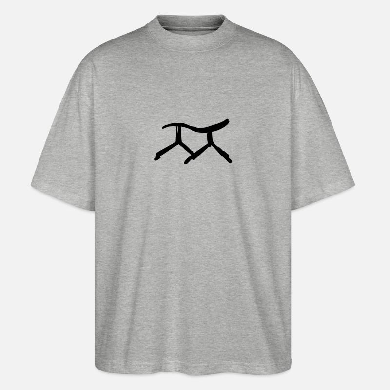 Koreansisch Buchstabe Jj - Stanley/Stella Oversized Unisex Bio T-Shirt Blaster 2.0 - Grau meliert