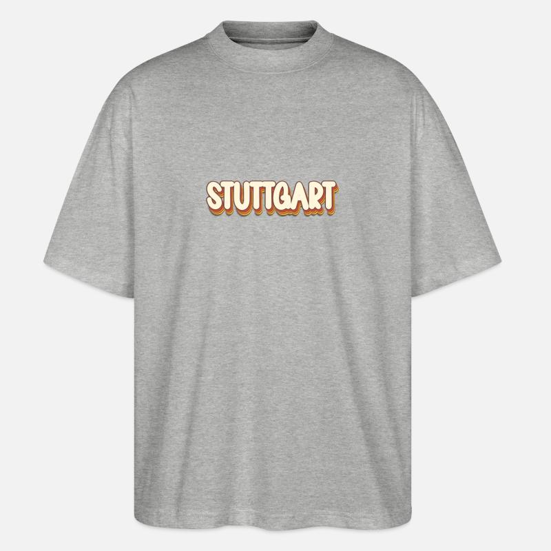 Stuttgartererin Stuttgarterer Stuttgarter - Stanley/Stella Oversized Unisex Bio T-Shirt Blaster 2.0 - Grau meliert
