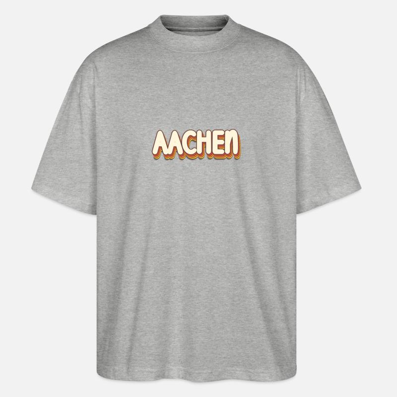 Aachenerin Aachener Aachen - Stanley/Stella Oversized Unisex Bio T-Shirt Blaster 2.0 - Grau meliert
