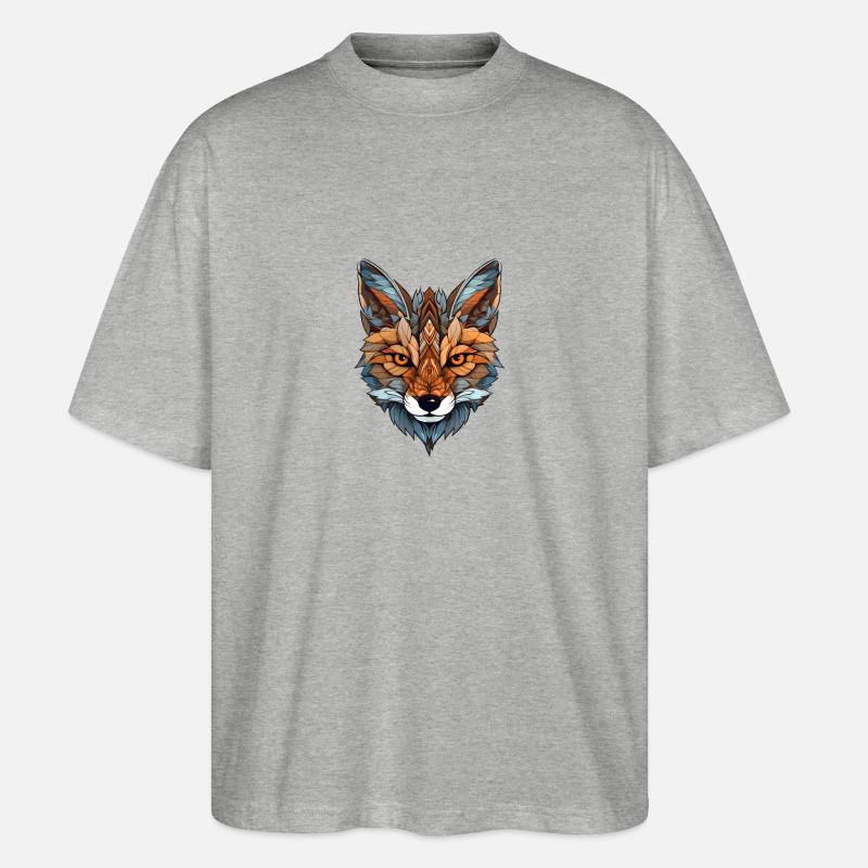 Fuchs Ästhetik - Stanley/Stella Oversized Unisex Bio T-Shirt Blaster 2.0 - Grau meliert