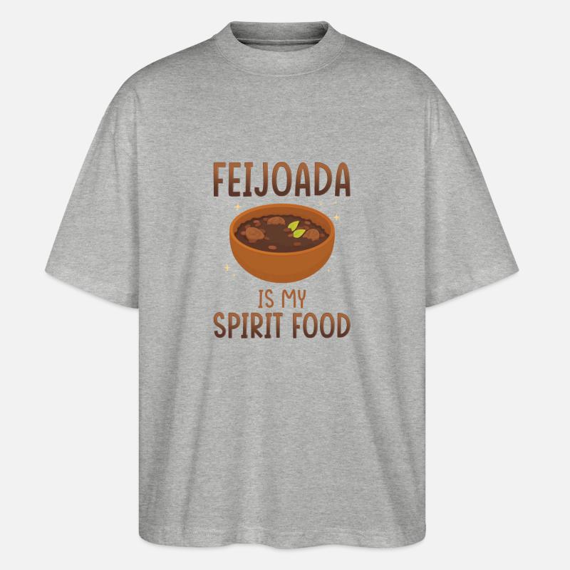 Feijoada ist meine Leibspeise - Stanley/Stella Oversized Unisex Bio T-Shirt Blaster 2.0 - Grau meliert