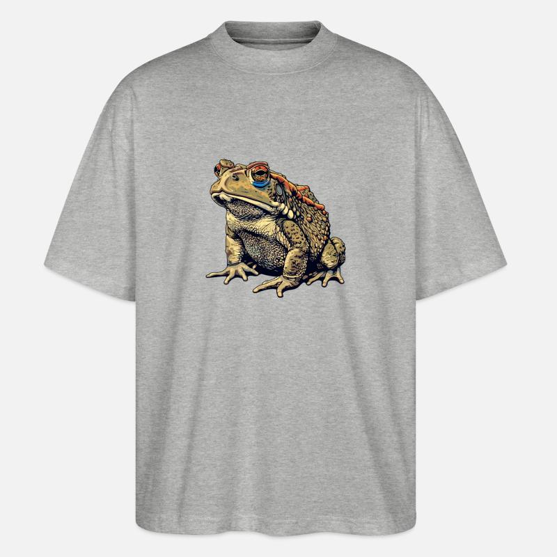Toad Kröten Kröte - Stanley/Stella Oversized Unisex Bio T-Shirt Blaster 2.0 - Grau meliert